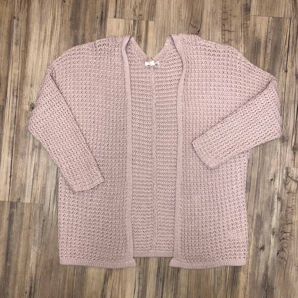 LA Hearts Pale Pink Loose Shrug